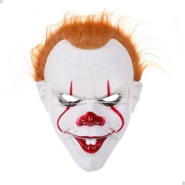 Imagem de Mascara Led Neon Halloween Festa Palhaço Terror Branco