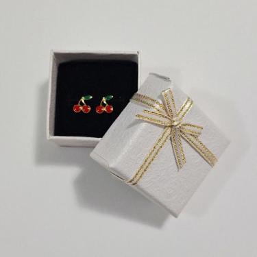 Imagem de Brinco Bolinha Folheado Ouro 18k antialérgico C/ Caixinha de presente 