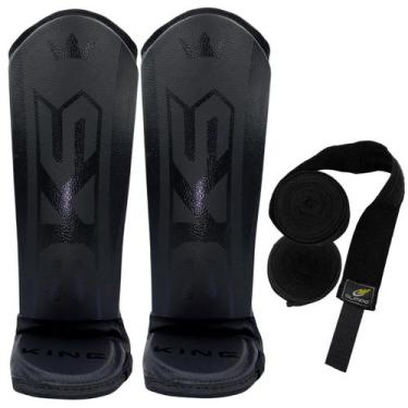 Imagem de Caneleira Para Muay Thai - Bandagem Elástica 3m Bks, Preto, Infantil