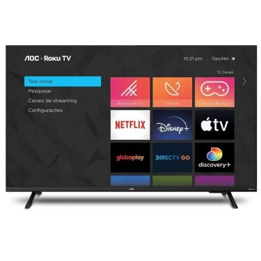 Imagem de Smart TV 32 Polegadas AOC Roku TV DLED - Série 5155