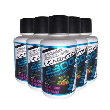 Imagem de 5x l-carnitina 2300 com chromium 480ml  açai com guarana - NutriMax