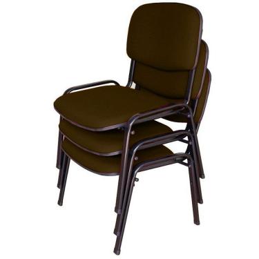 Imagem de 03 Cadeiras para Auditórios Linha Hotel Auditório Marrom
