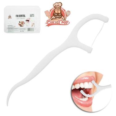 Imagem de Palito De Dente De Plastico Com Fio Dental 30 Unidades