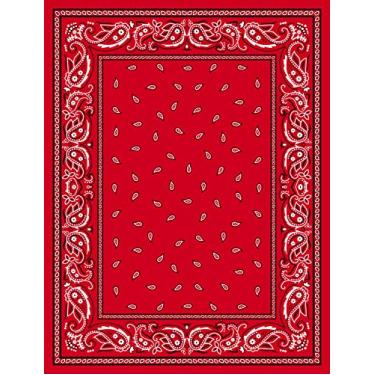 Imagem de Bahia Collection by Dohler Bandana Red Brazilian Velour Beach Towel for Two 58x74 inches
