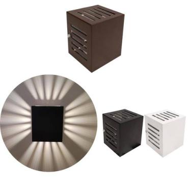 Imagem de Arandela Externa Efeito Frisada Parede Muro Ar1220 - IDEALLUME, Marrom