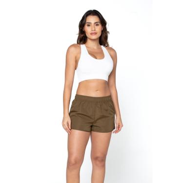Imagem de Short Microfibra Feminino Basic+ Verde Militar M
