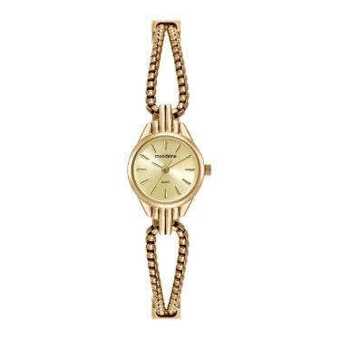 Imagem de Relogio Mondaine Feminino Ref: 32957lpmvde1 Bracelete Dourado