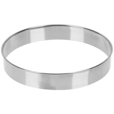 Imagem de Hemoton Cortador de biscoito circular de anel redondo, cortadores de donuts, moldes circulares para fondant de biscoito, muffins, panqueca - 18 cm