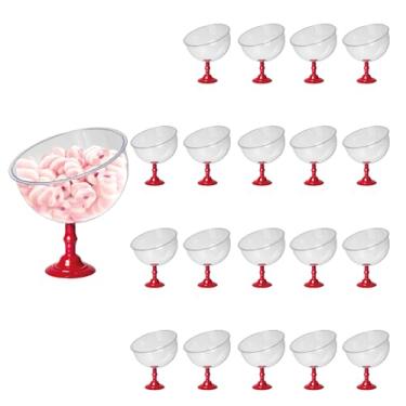 Imagem de 20 Baleiros 1,5l Taça Premium Bomboniere Acrílico Elegante (VERMELHO)