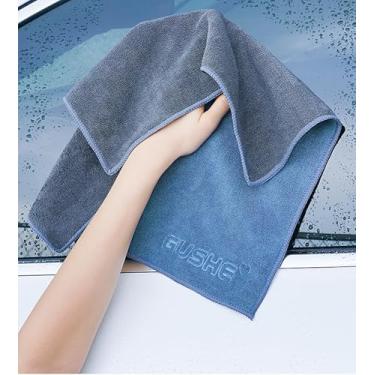 Imagem de Panos de prato absorventes de microfibra, panos de limpeza de microfibra reutilizáveis, panos de prato de secagem rápida multiuso panos de lavar para carro (35 x 75 cm)