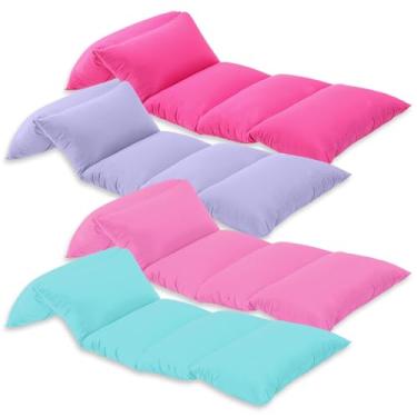 Imagem de SmoothNovelty 4 peças rosa para colchão infantil festa do pijama fronhas de festa do pijama suprimentos de festa para meninas para lembrancinhas de aniversário do pijama (travesseiro não incluído)