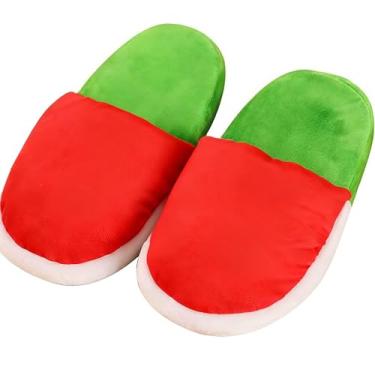Imagem de Lopbraa Pantufas divertidas de pelúcia Piranha Plants com suporte de vaso para cachimbos, presentes engraçados para mulheres, homens e adolescentes (plantas piranha), Verde, 11 Wide Women/10.5 Wide
