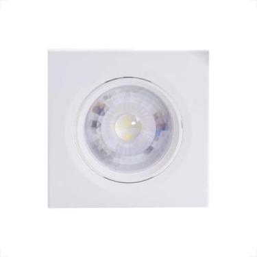 Imagem de KIT10 SPOT LED 7W BRANCO QUADRADO BRANCO QUENTE 3000K