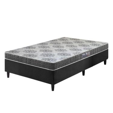 Imagem de Cama Box Solteiro Preta + Colchão Washington Espuma D23 88cm