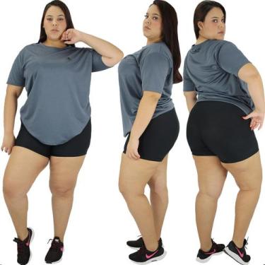 Imagem de Camiseta Feminina Dry Fit Plus Size Fitness Academia Premium - Princes