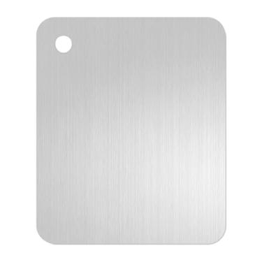 Imagem de Conjunto de 1 tábua de corte de titânio, 28 x 20 cm, tábuas de corte de titânio para cozinha, tábuas de corte dupla face de metal de grau alimentício para cozinha, balcão de cozinha, vegetais, frutas