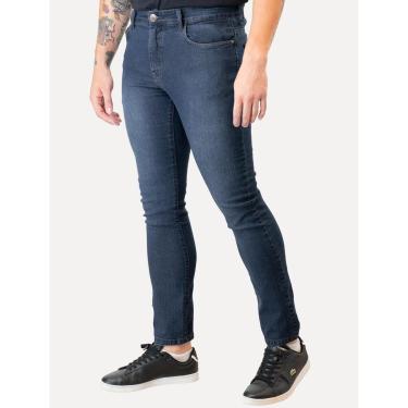 Imagem de Calça Guess Jeans Masculina Slim Straight Azul Médio-Masculino