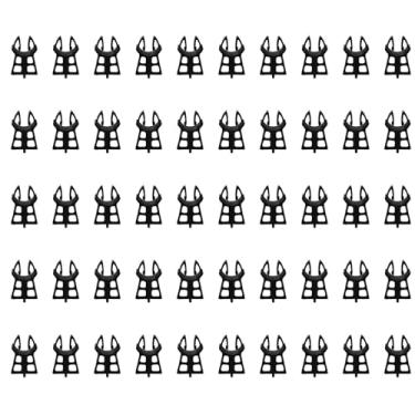 Imagem de TAODAN 50 peças de clipes espaçadores de reforço C4 para espaçadores de camada de proteção de vergalhão de 11 mm para barras de aço de grau 3-5, suportes de plástico de concreto