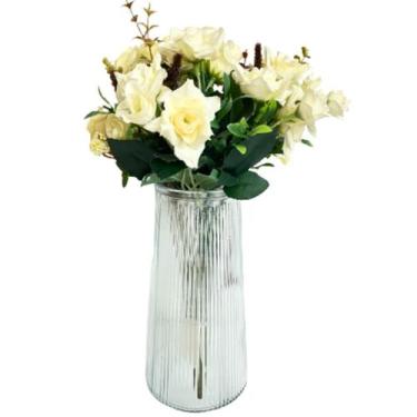 Imagem de Vaso De Vidro Elpis Transparente Cilíndrico Decorativo 850ml - HAUSKRA