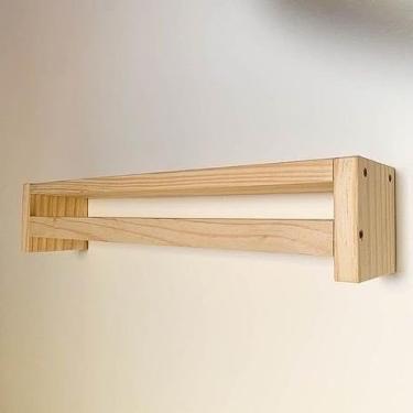 Imagem de Cabideiro Arara de Parede Suspenso em Madeira Pinus Kit com 2