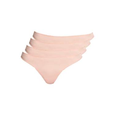 Imagem de Kit com 4 Calcinhas Fio Dental Hope 37840, Bege, M