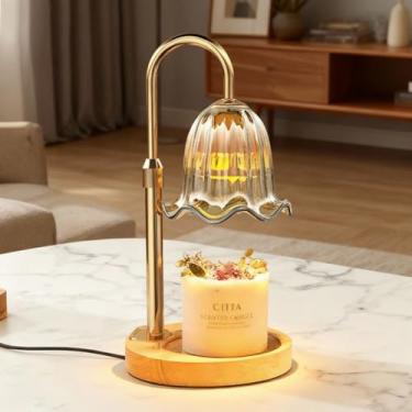 Imagem de Lâmpada ajustável para aquecedor de velas – aquecedor de cera âmbar, calor derretido, suporte de temporizador sem chama, elétrico, perfumado, decoração de aquecimento de casa, presentes para casa