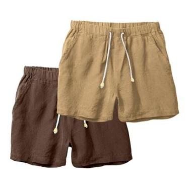 Imagem de Kit 2 Shorts Masculinos em Linho Bermuda Casual Conforto-Masculino