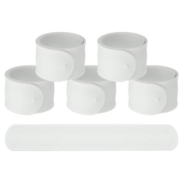 Imagem de YELARXI Pulseiras de batida, pulseiras de silicone com pingente de pressão - 6 peças adequadas para (aniversário, férias, troca de presentes, lembrancinhas de festa, projetos de artesanato, prêmios