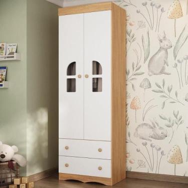 Imagem de Guarda-roupa Infantil 62cm 2 Portas com Vidro e 2 Gavetas Liz Multimóv