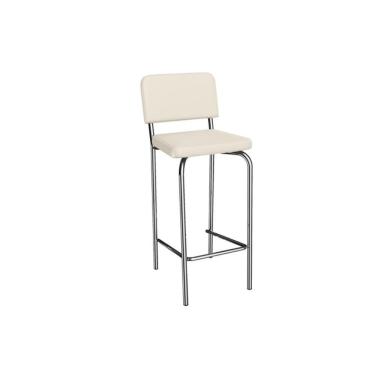 Imagem de Banqueta Sala De Jantar Fiji 1b712cr Aço 1 Un Cromado-ano Bege - Kappesberg