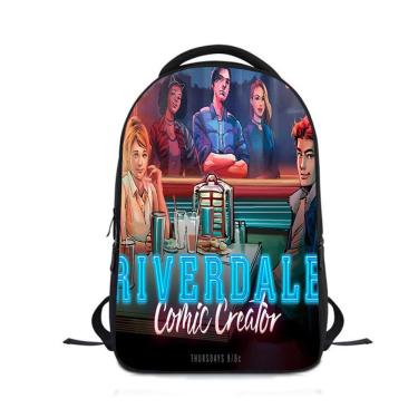 Imagem de Mochila escolar infantil Riverdales com impressão 3D Oxford 24x12x30cm