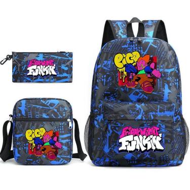 Imagem de Mochila 3 unidades/conjunto de anime Black Fridays Nights para crianças em idade escolar