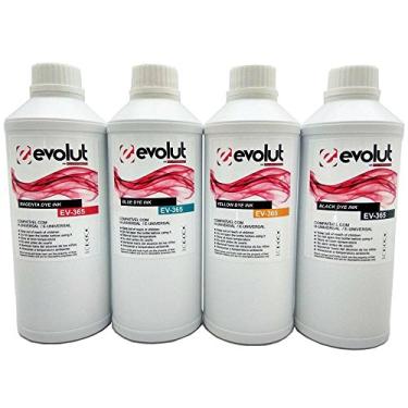 Imagem de Compatível: Kit 4 Tintas para Epson L575 EcoTank CMYK Corante 1 Litro Evolut