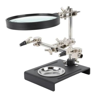 Imagem de Garosa Estação de Solda Com Lupa 6X Com Juntas Ajustáveis, Suporte de Lupa de Aço e Vidro para Projetos de Reparo e Artesanato de Eletrônicos DIY