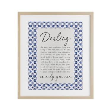 Imagem de Stupell Industries Impressão emoldurada Darling Only You Can Inspiring Birch sob vidro, design por Lettered and Lined, 40 x 33 cm