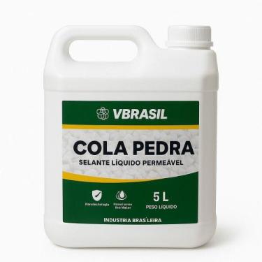 Imagem de Cola Pedra 5 Litros Vbrasil Fixador Selante Líquido Permeável Branco