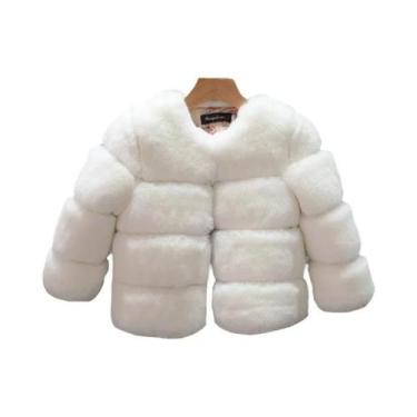 Imagem de Casaco De Inverno Para Meninas Em Pelúcia Sintética, Jaqueta Quente De