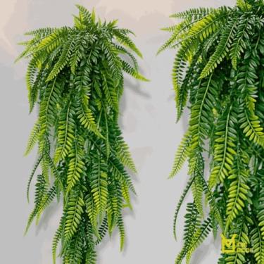 Imagem de Kit com 8 Samambaias Artificiais Pendentes Decorativas Verde Natural para Casa e Eventos (6)