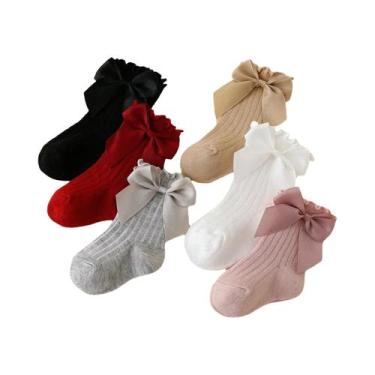Imagem de 6 pares de meias de boca de bolha de bebê de renda Rowan Bow - NONE, 2