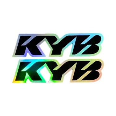 Imagem de Adesivos Impermeáveis Para Garfo De Motocicleta 2PCS KYB Decalques De 