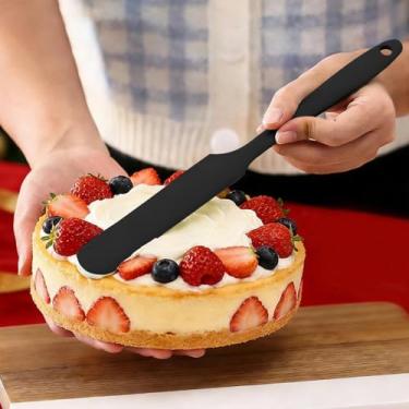 Imagem de Espátulas de silicone, conjunto de espátulas de creme de bolo, espátulas de manteiga antiaderentes resistentes ao calor, raspadores de cozimento para frascos, liquidificadores, cozinhar, mexer