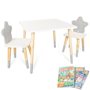 Imagem de Kit Mesa e 2 Cadeiras Infantil Estrela - Eita Casa Perfeita