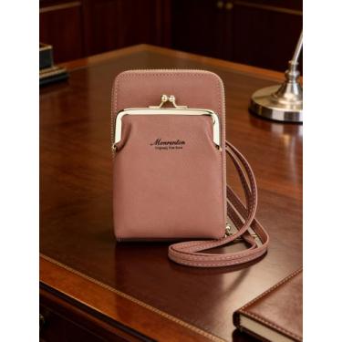 Imagem de Bolsa tiracolo feminina de couro malva