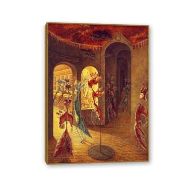 Imagem de Zeichn8u Remedios Varo Paintings The Ladies at Bonhuer Remedios Varo Pôster de parede Surrealismo Arte em tela para sala de estar escritório decoração de parede presente pronto para pendurar 55 x 40