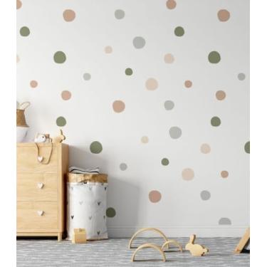 Imagem de Kit 200 Adesivos de Parede Infantil Bolinhas Coloridas Safari Decoração Quarto Bebê Menino Menina (SAFARI)