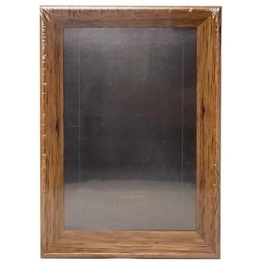 Imagem de Kit Dois Porta Retratos em Aço Inox E Vidro Luxo 20x25cm | Para Decorar Parede, Mesa, Lembranças Familiares e Presentes para Formatura/Casamento(2unds - Madeirado de MDF,20cmx25cm)