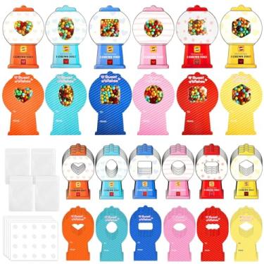 Imagem de OBUSATT 48 conjuntos de cartões de dia dos namorados para crianças, máquina de chiclete, cartões engraçados, cartão de troca de chiclete, presentes DIY para meninas, meninos, escola, sala de aula