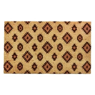 Imagem de HF by LT Laramie Capacho de fibra de coco 100% natural, 45 x 76 cm, tapete de boas-vindas durável com suporte de PVC sem chumbo, tapete de entrada ecológico para ambientes externos e internos para