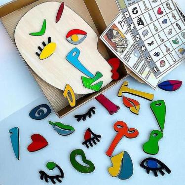 Imagem de Puzzle Play Set Picasso Art 26, peças de madeira para crianças - Gloom