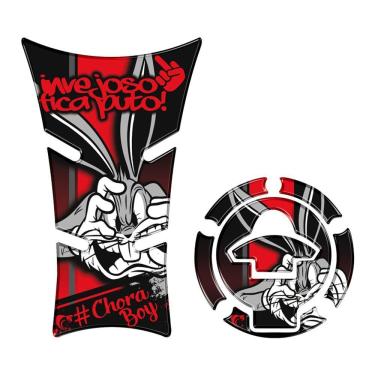 Imagem de Kit Protetor Tanque E Bocal Adesivo Moto Yamaha Fz25 2023/2024 Vermelho Pernalonga Cor Vermelho